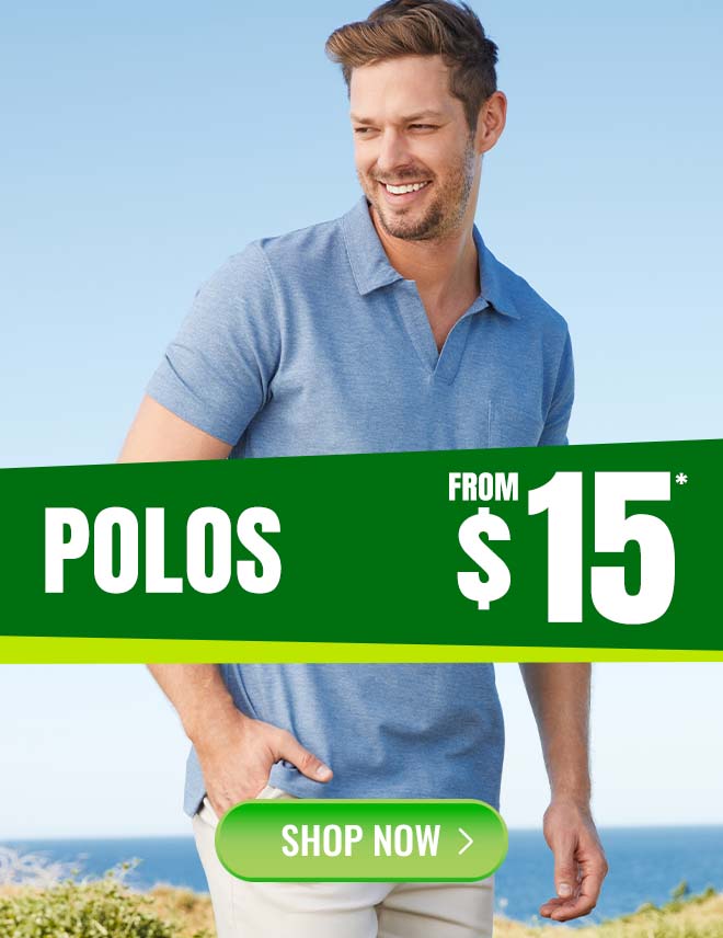 Mens Polos from $15