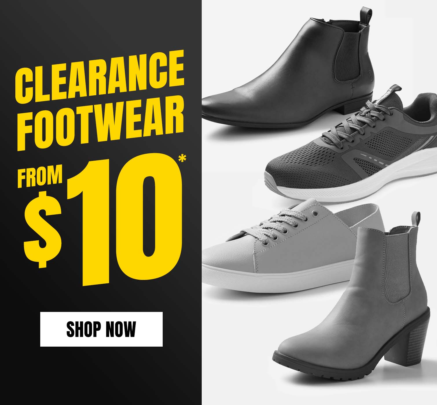 Shop Clearance Footwear from $10