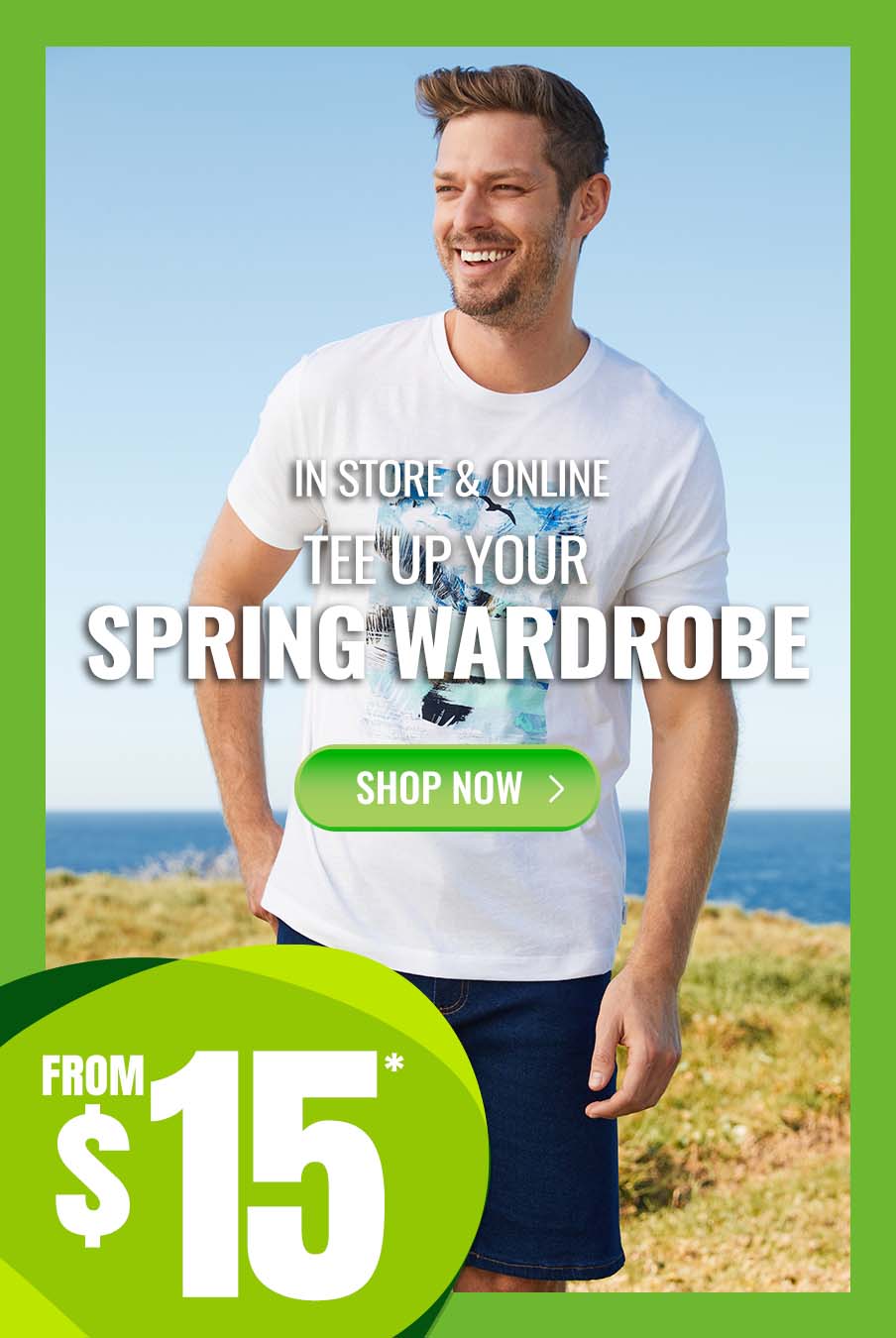 Mens Spring Clothing from $15