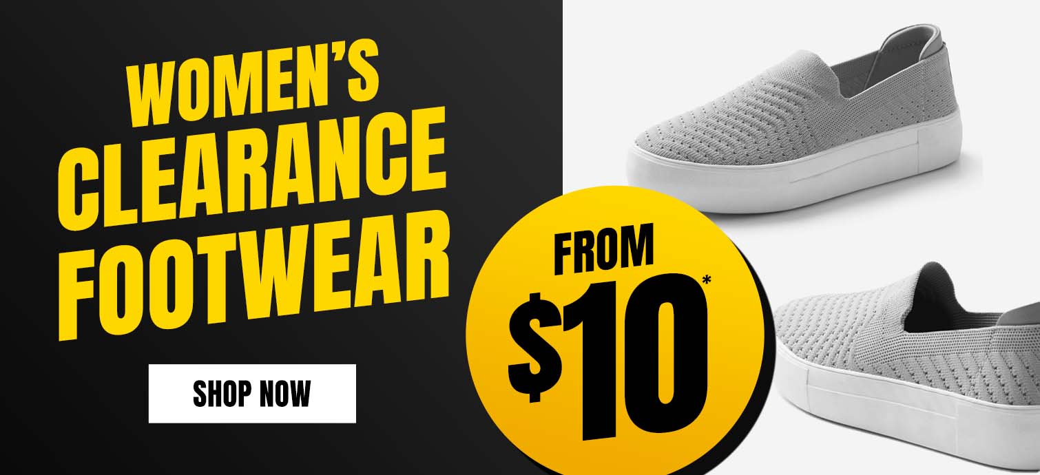 Shop Womens Clearance Footwear from $10