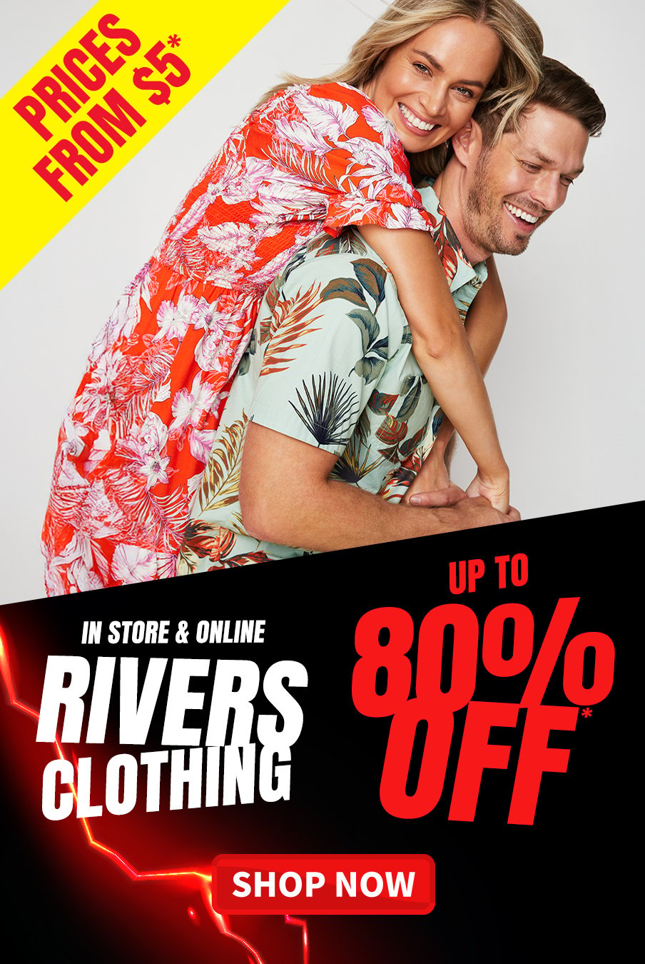 Rivers clothing at up to 80% off - Prices from $5 for Black Friday