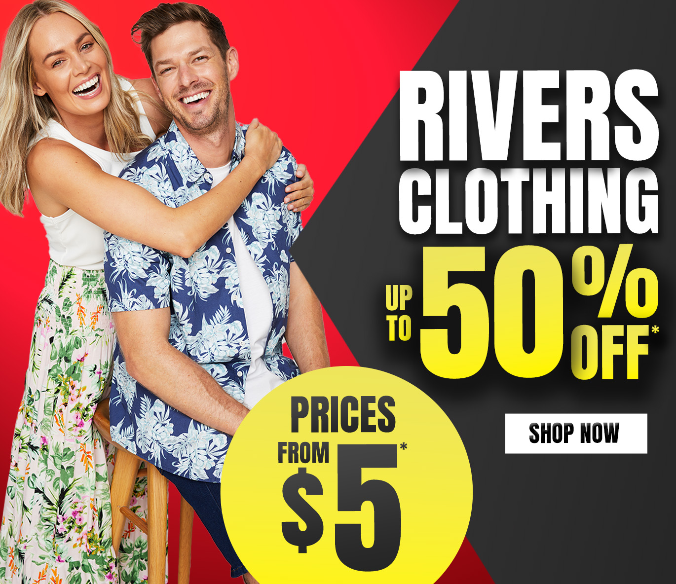 Rivers clothing at up to 50% off - Prices from $5 for Black Friday