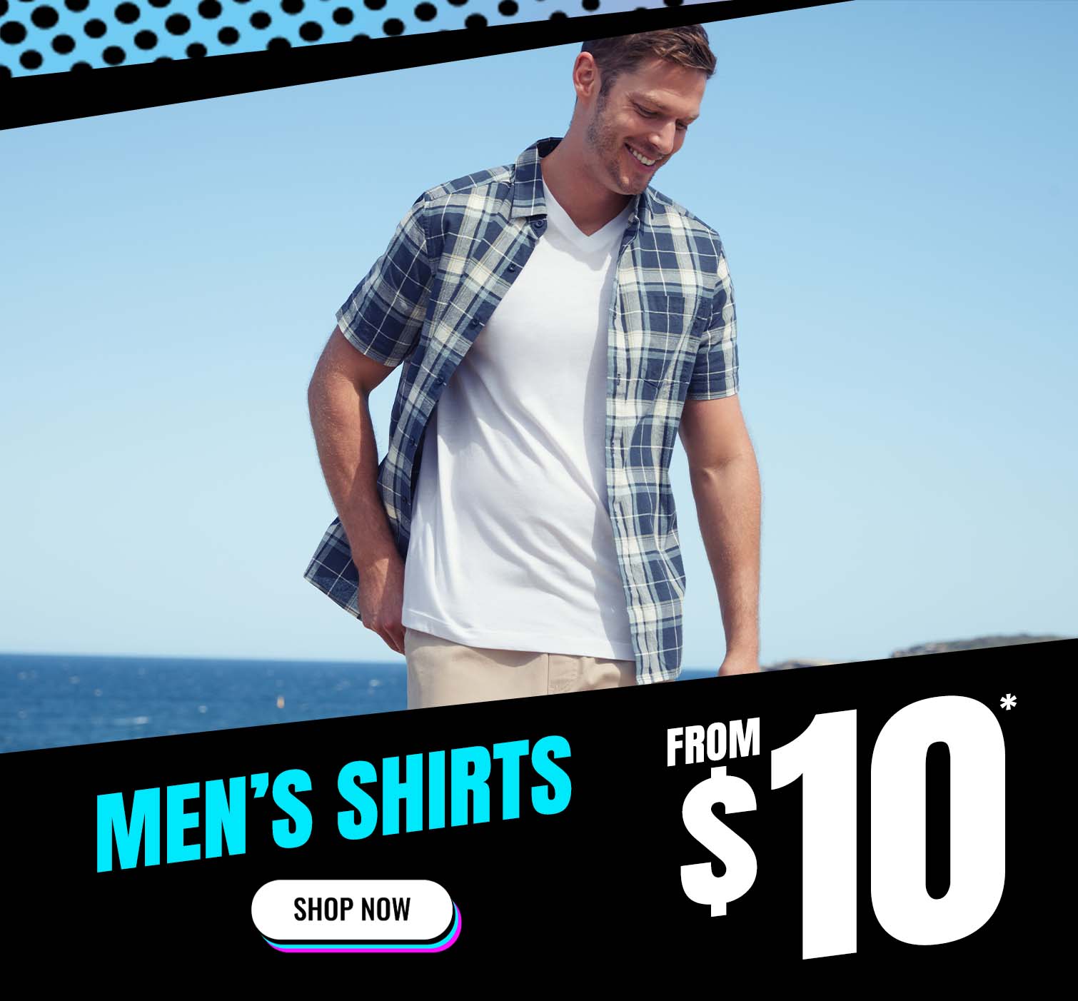 Men’s plaid button-up shirt from $10 - Rivers Black November Fashion Frenzy Sale